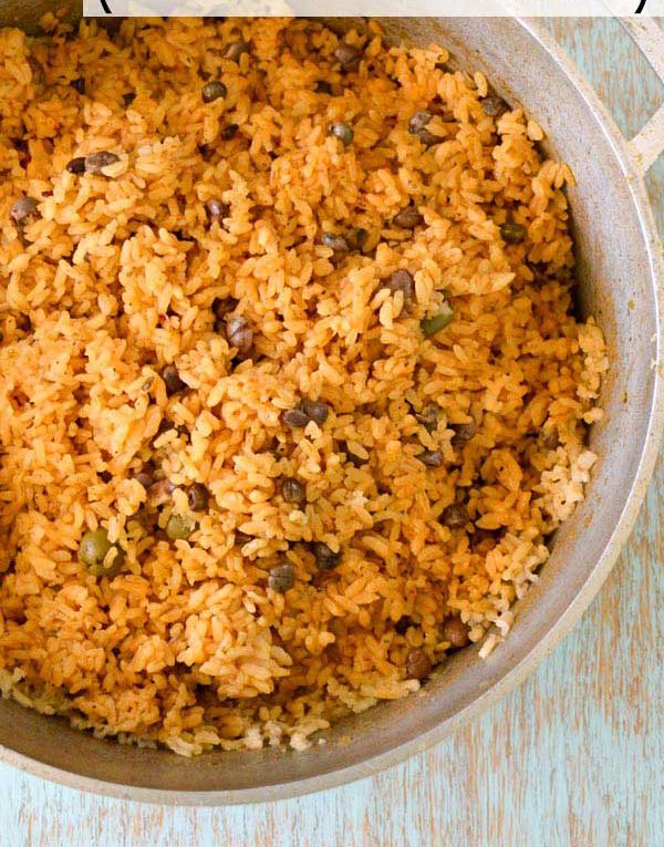 Arroz con gandules, Puerto Rican rice with pigeon peas